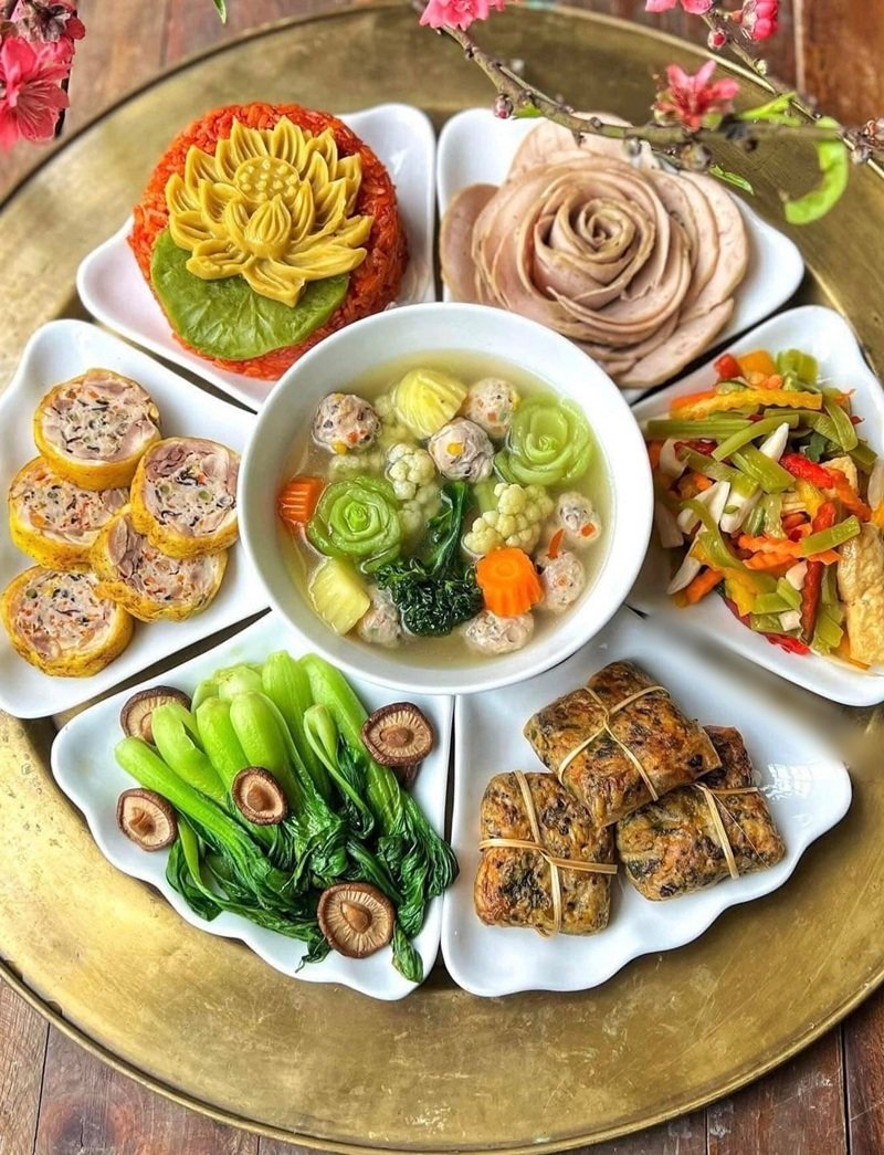 trang trí mâm bánh chưng 35