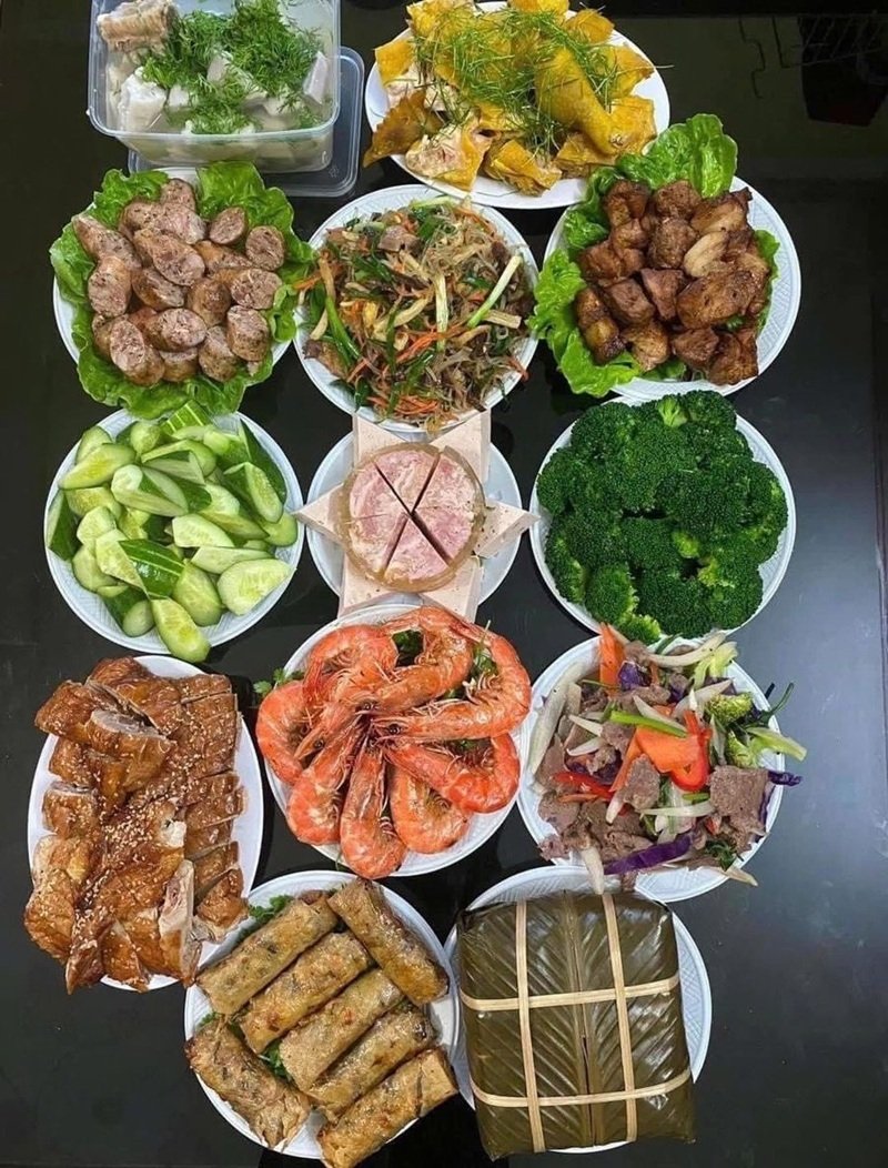 trang trí mâm bánh chưng 6