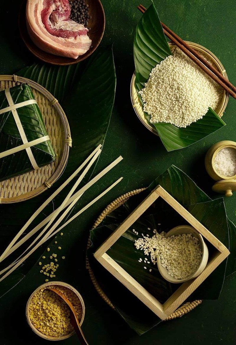 trang trí mâm bánh chưng 9