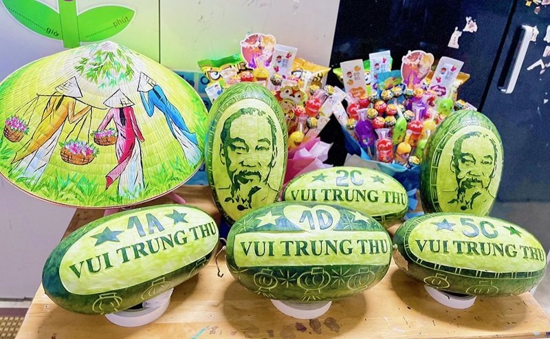 trang trí mâm cỗ trung thu 9