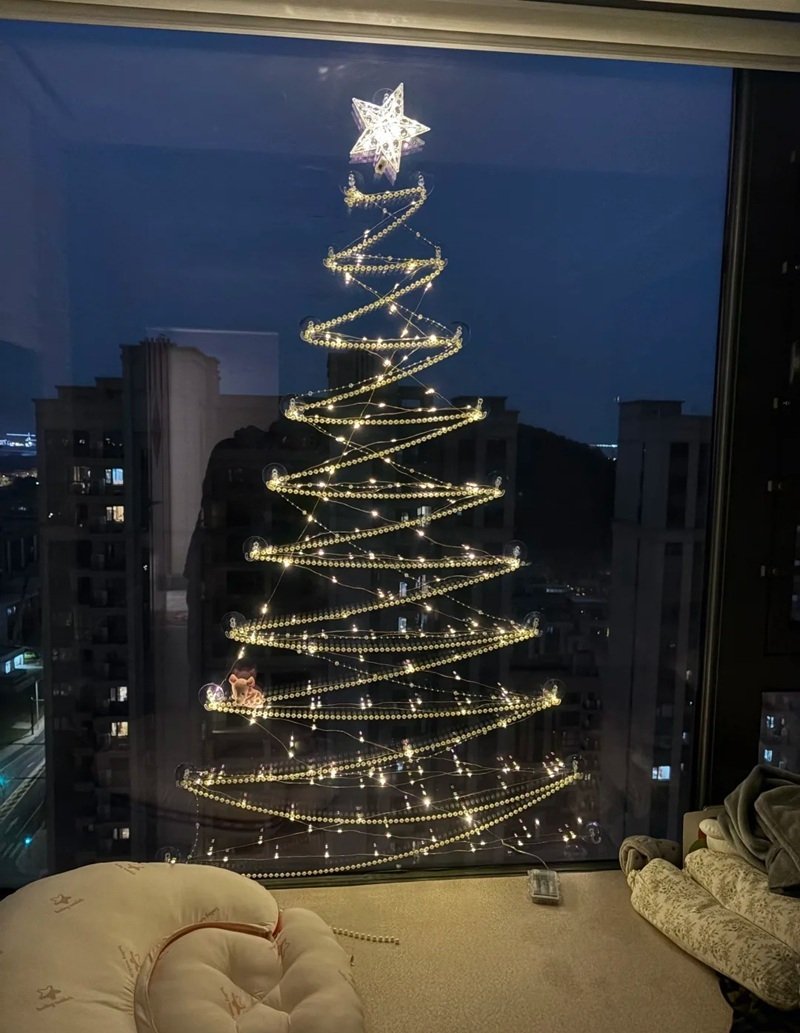 trang trí noel cho cửa kính 1