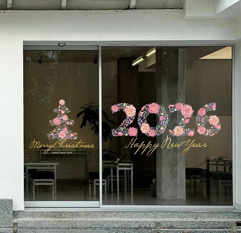 trang trí noel cho cửa kính 14