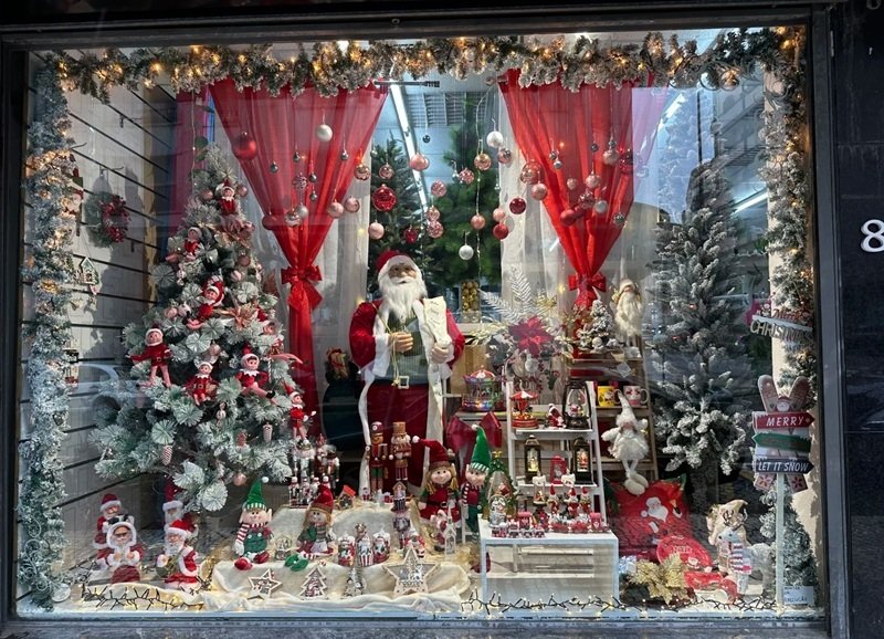 trang trí noel cho cửa kính 15