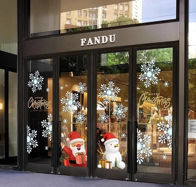 trang trí noel cho cửa kính 18