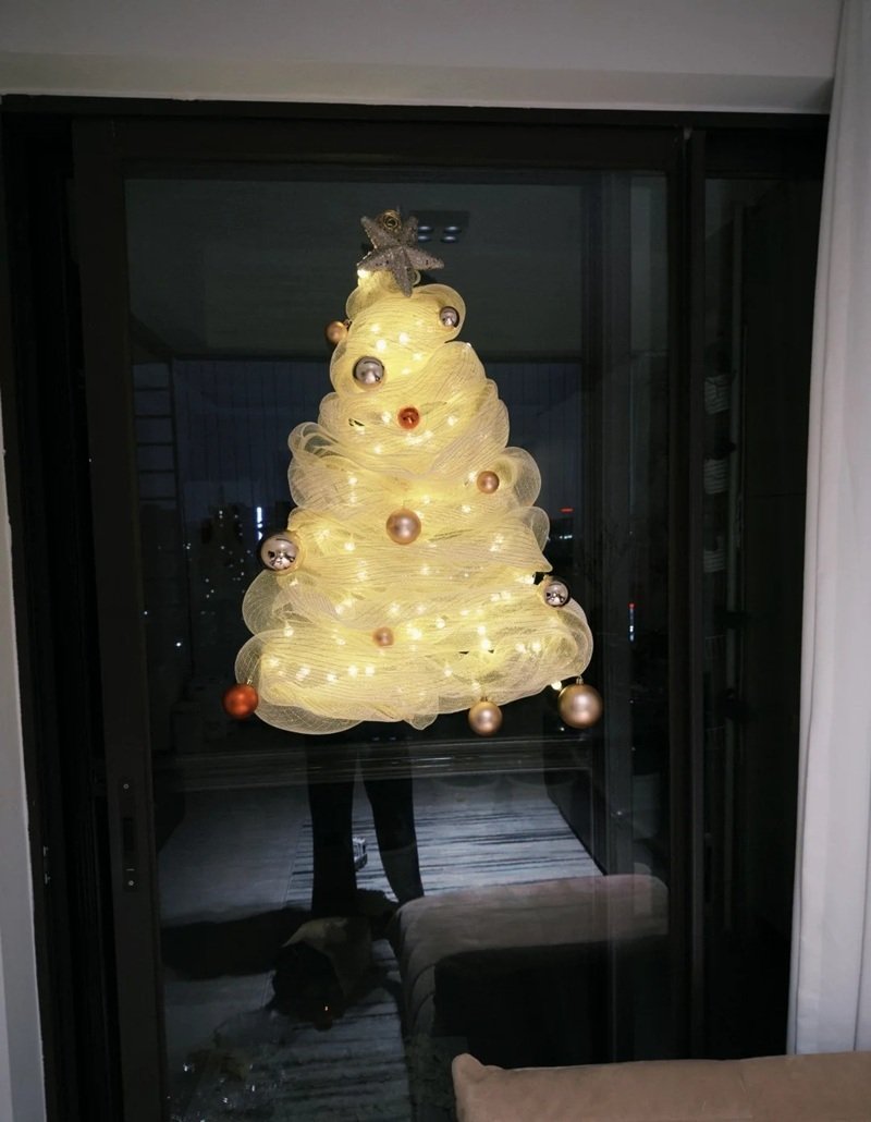 trang trí noel cho cửa kính 19