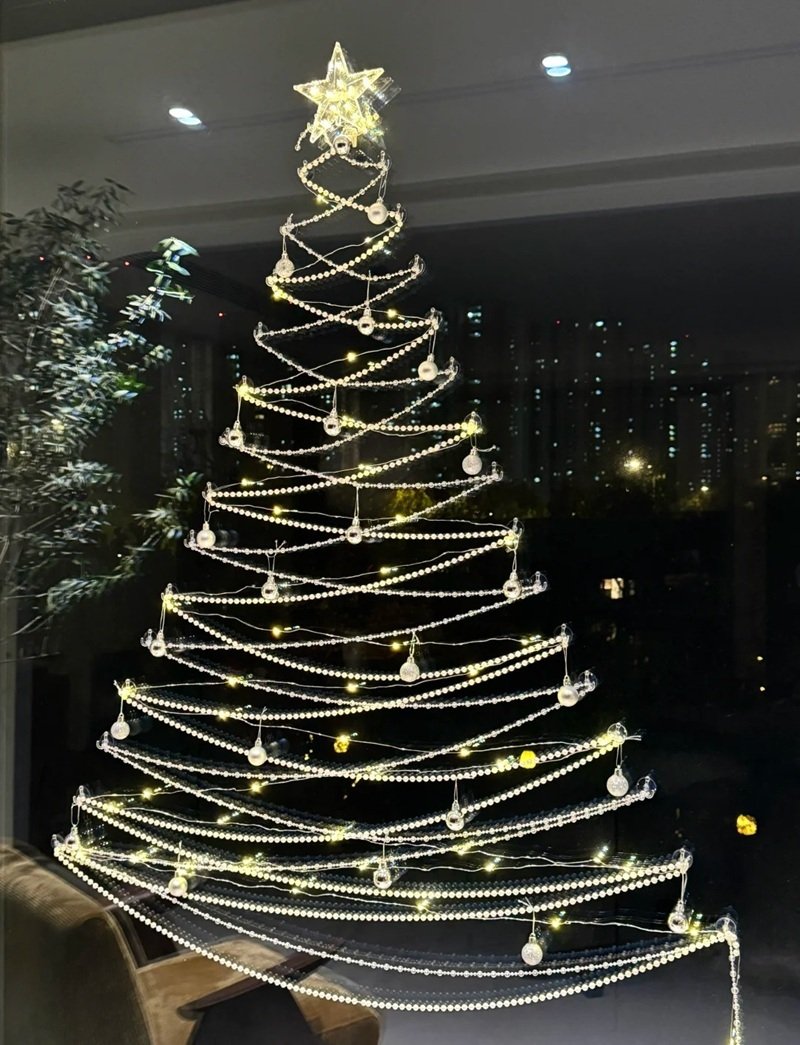 trang trí noel cho cửa kính 2