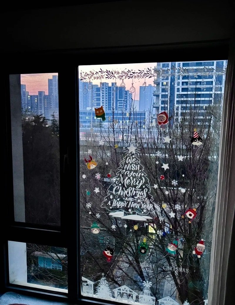 trang trí noel cho cửa kính 20