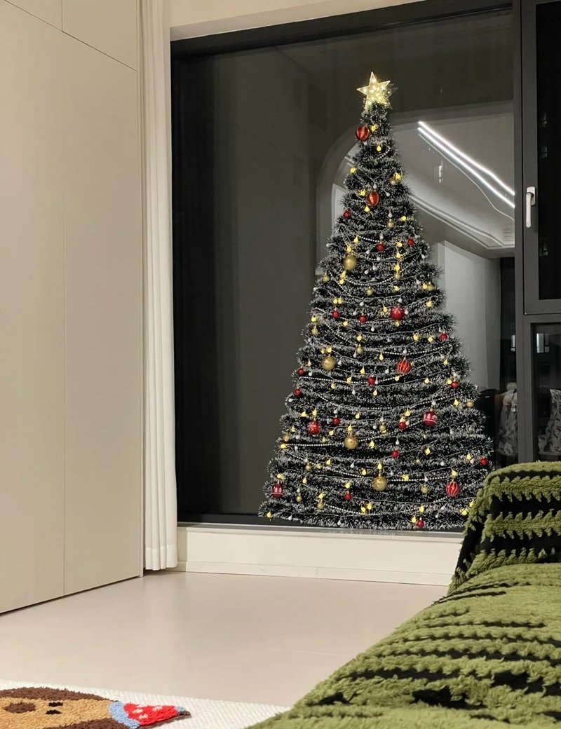 trang trí noel cho cửa kính 37