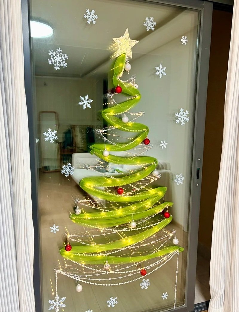 trang trí noel cho cửa kính 5