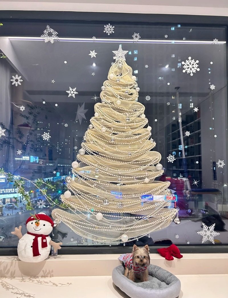 trang trí noel cho cửa kính 6