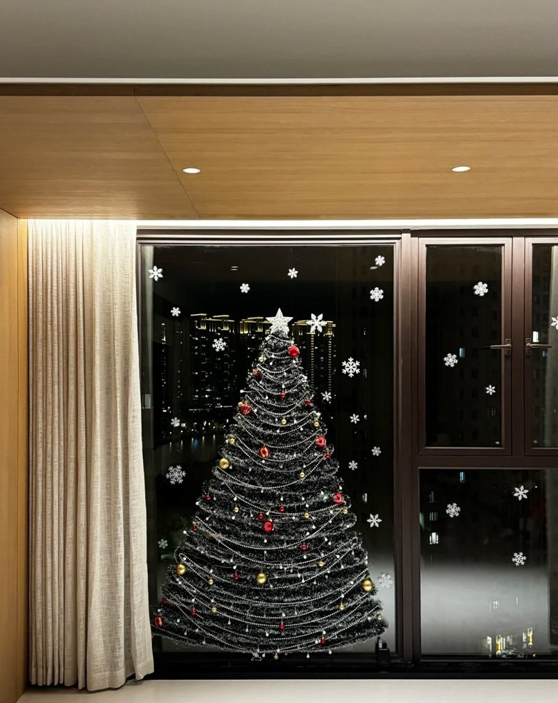 trang trí noel cho cửa kính 9