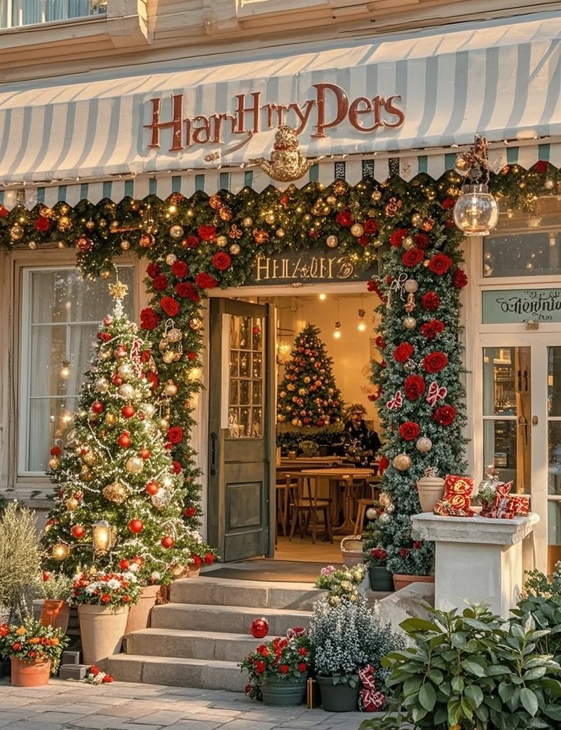 trang trí noel quán cafe 16
