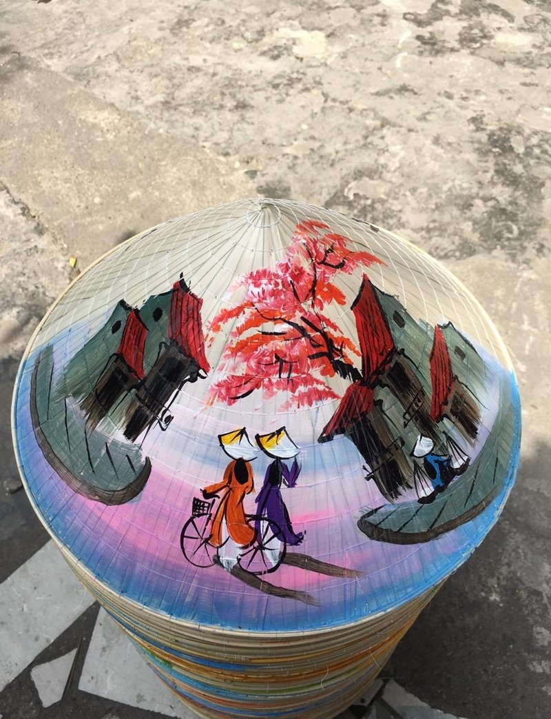 trang trí nón lá 2