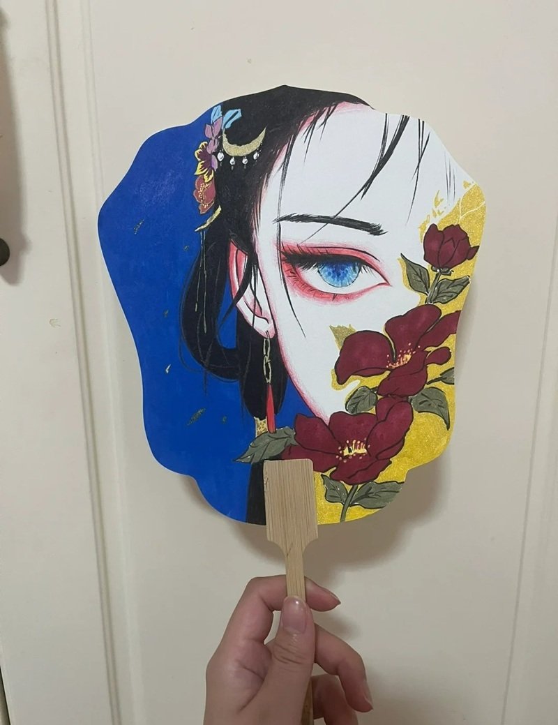 trang trí quạt giấy 10