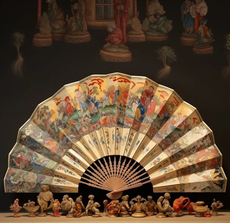 trang trí quạt giấy 13