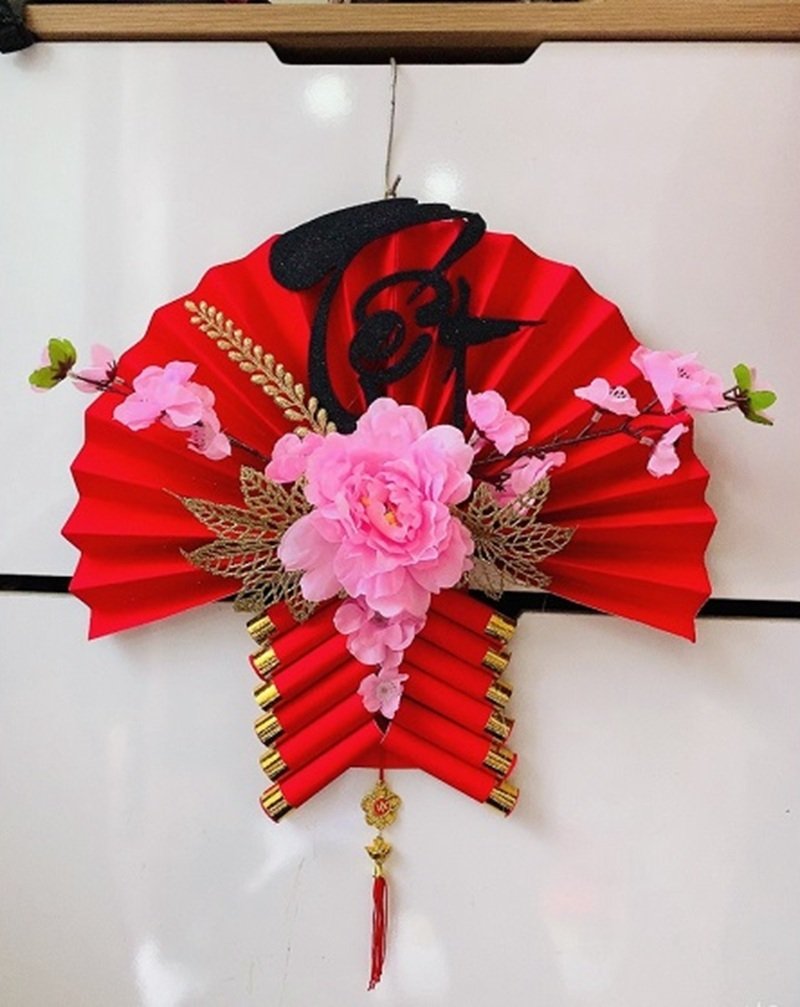 trang trí quạt giấy 2