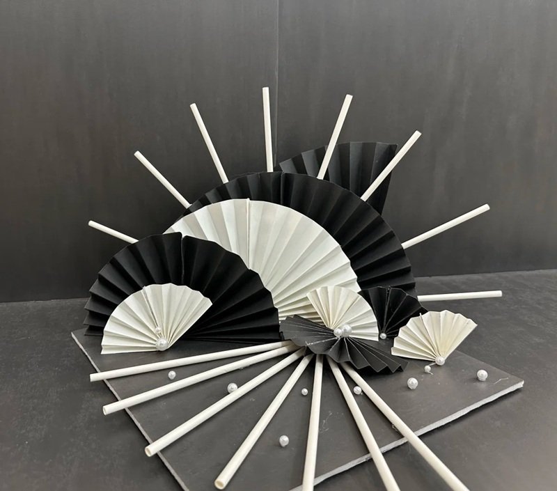 trang trí quạt giấy 27