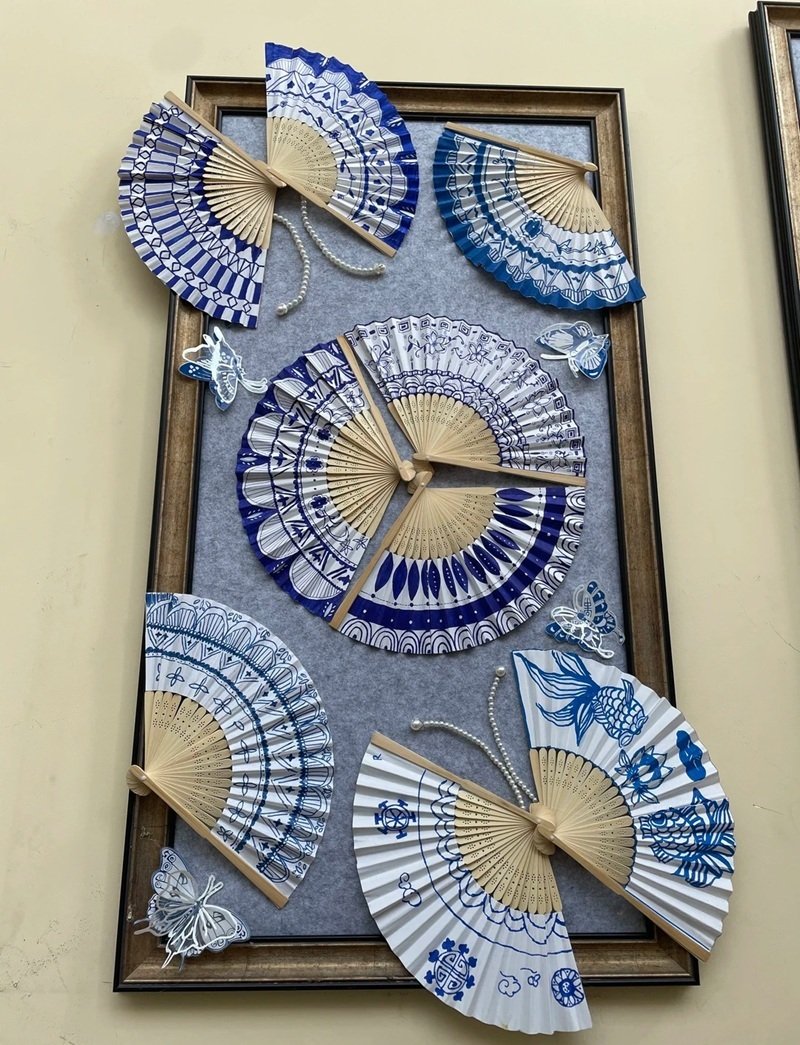 trang trí quạt giấy 6