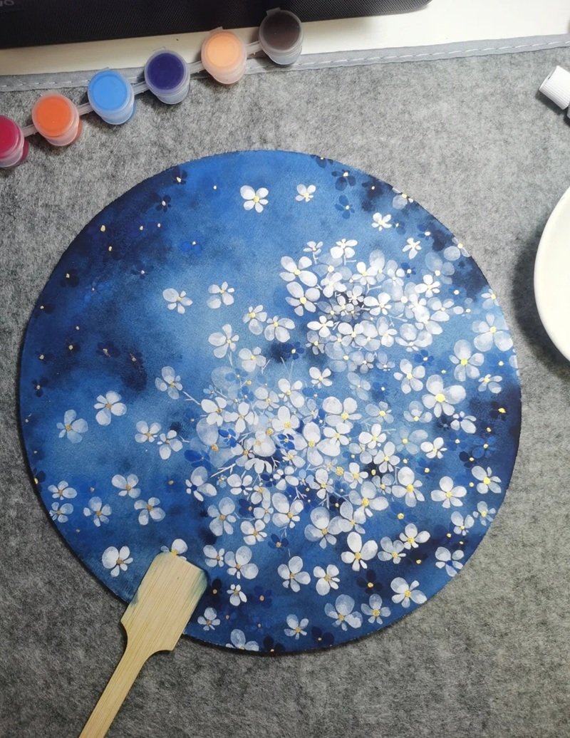 trang trí quạt giấy 8