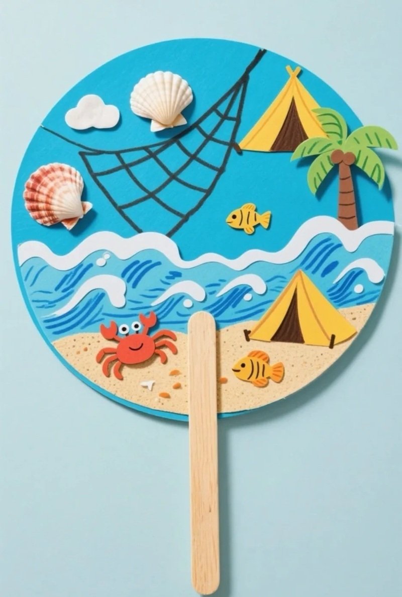 trang trí quạt giấy lớp 8 đơn giản 10