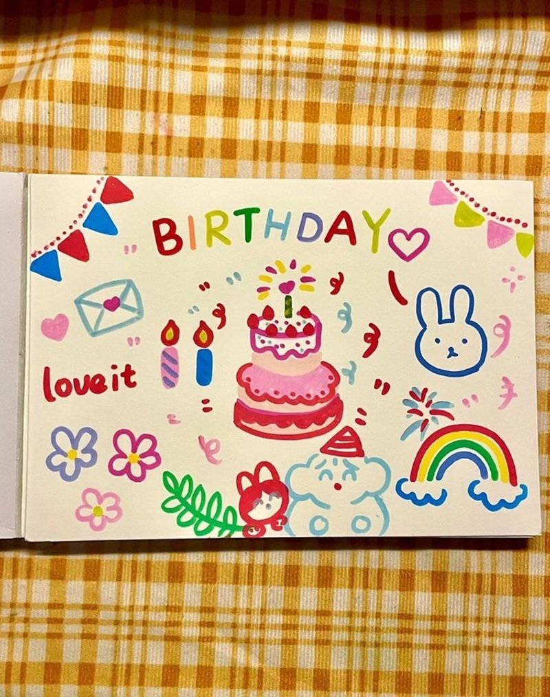 trang trí thiệp sinh nhật 10