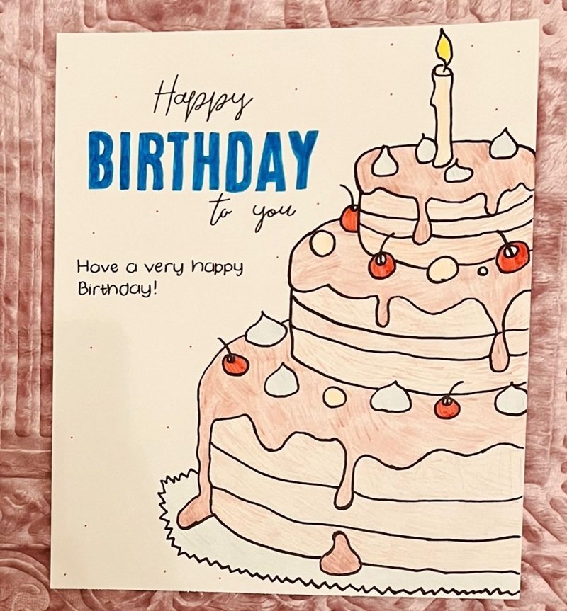 trang trí thiệp sinh nhật 12