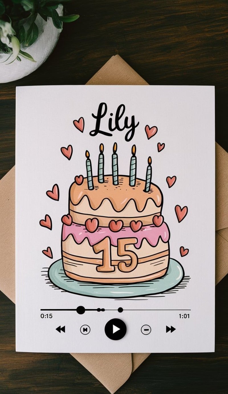 trang trí thiệp sinh nhật 30