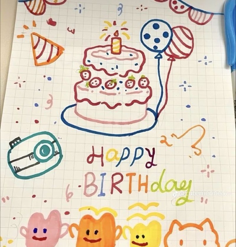 trang trí thiệp sinh nhật 4