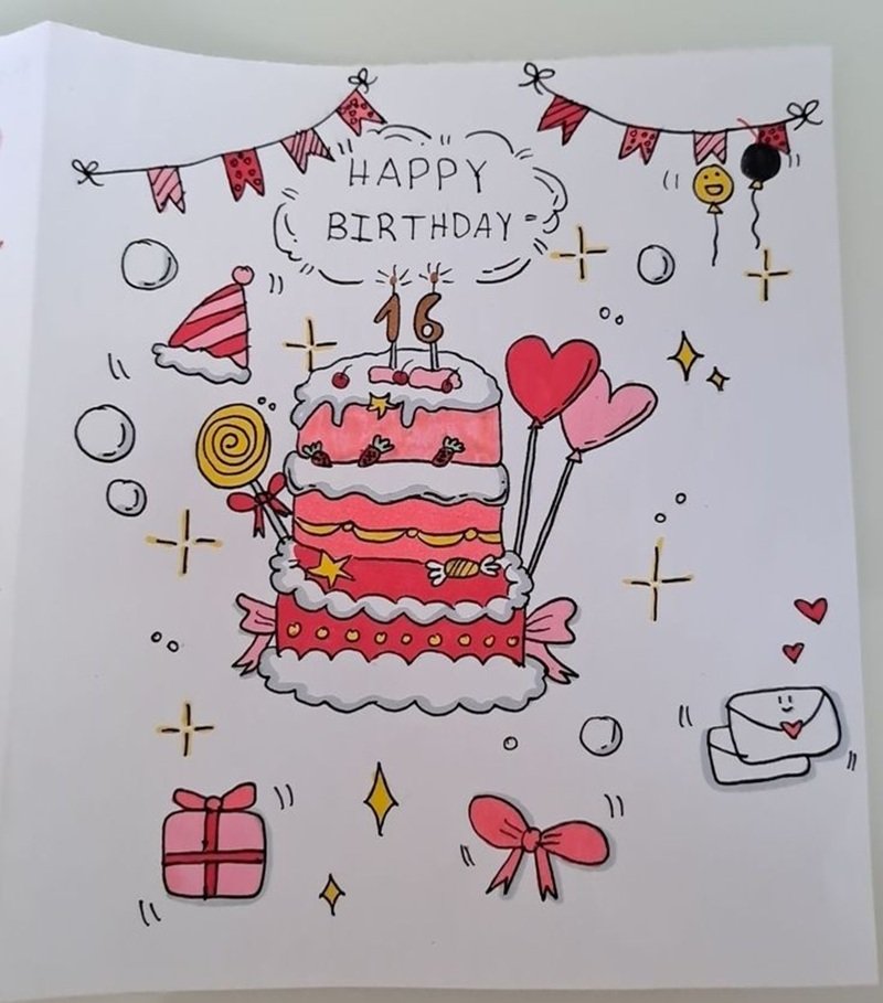 trang trí thiệp sinh nhật 8