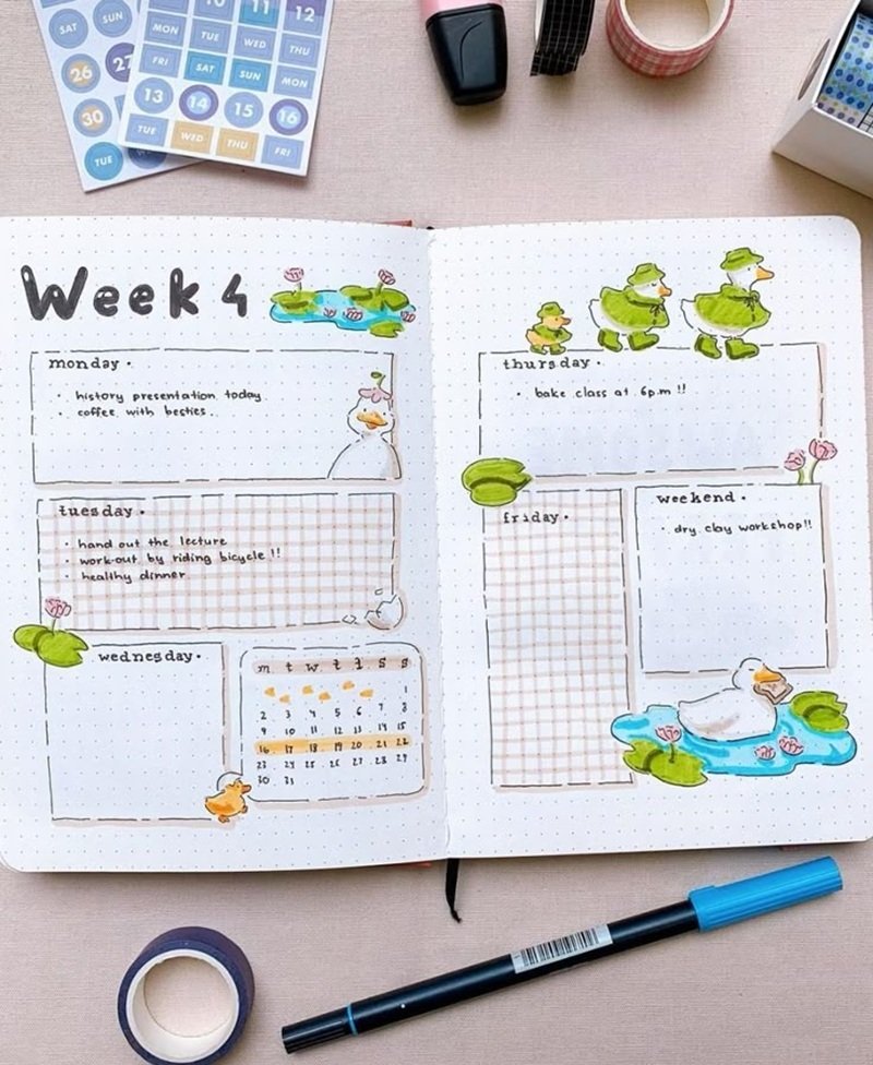 trang trí thời khóa biểu 13