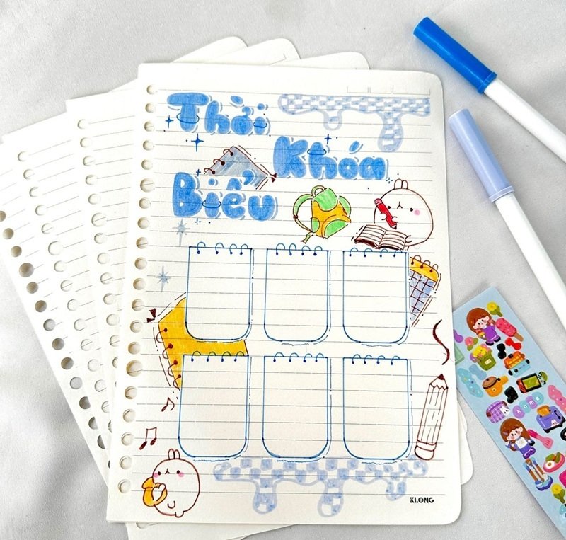 trang trí thời khóa biểu 16