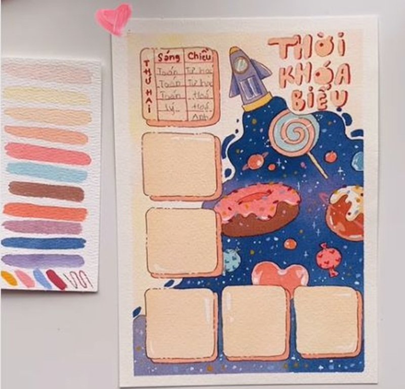 trang trí thời khóa biểu 22