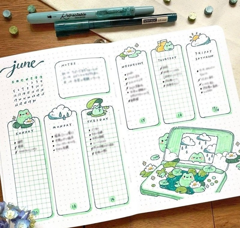 trang trí thời khóa biểu 24