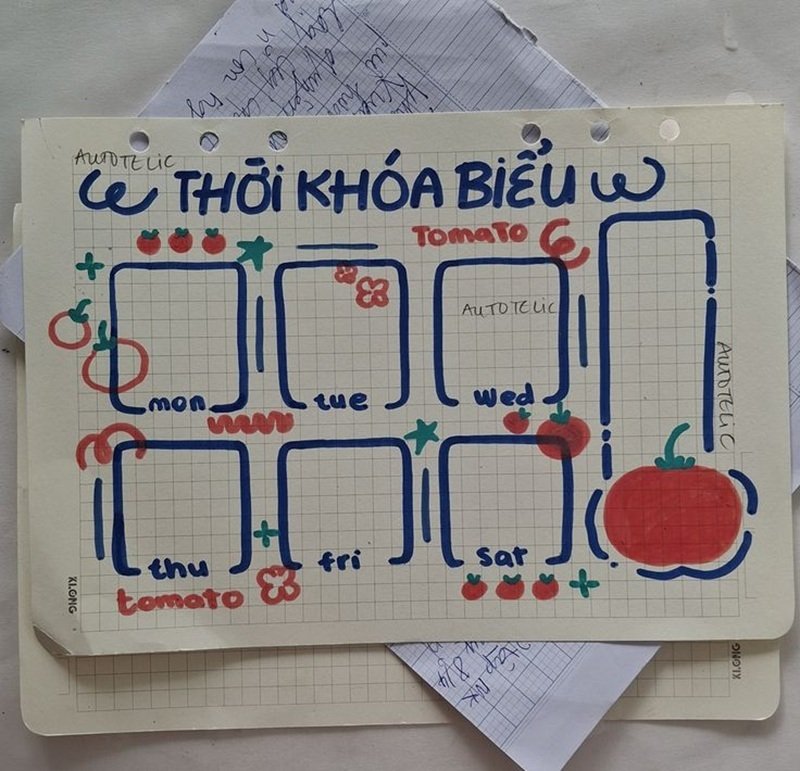 trang trí thời khóa biểu 26