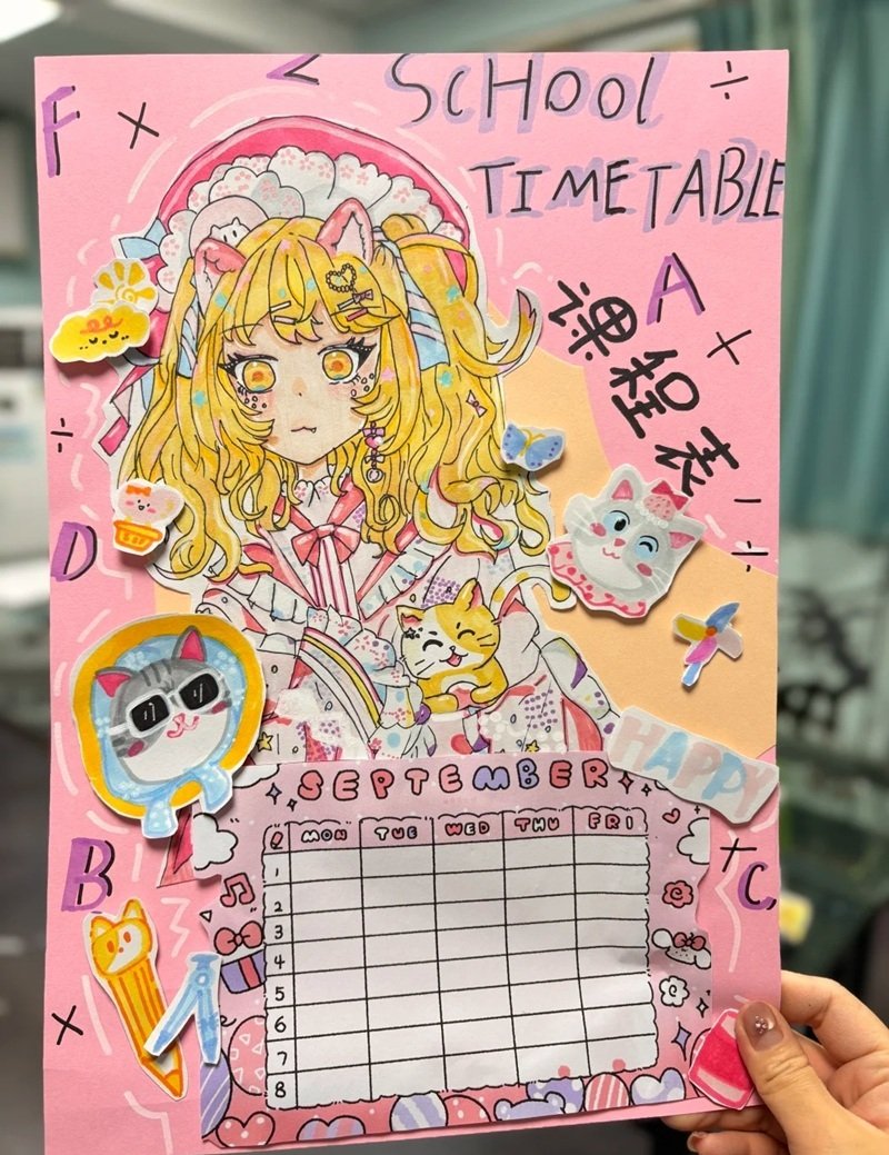 trang trí thời khóa biểu 34