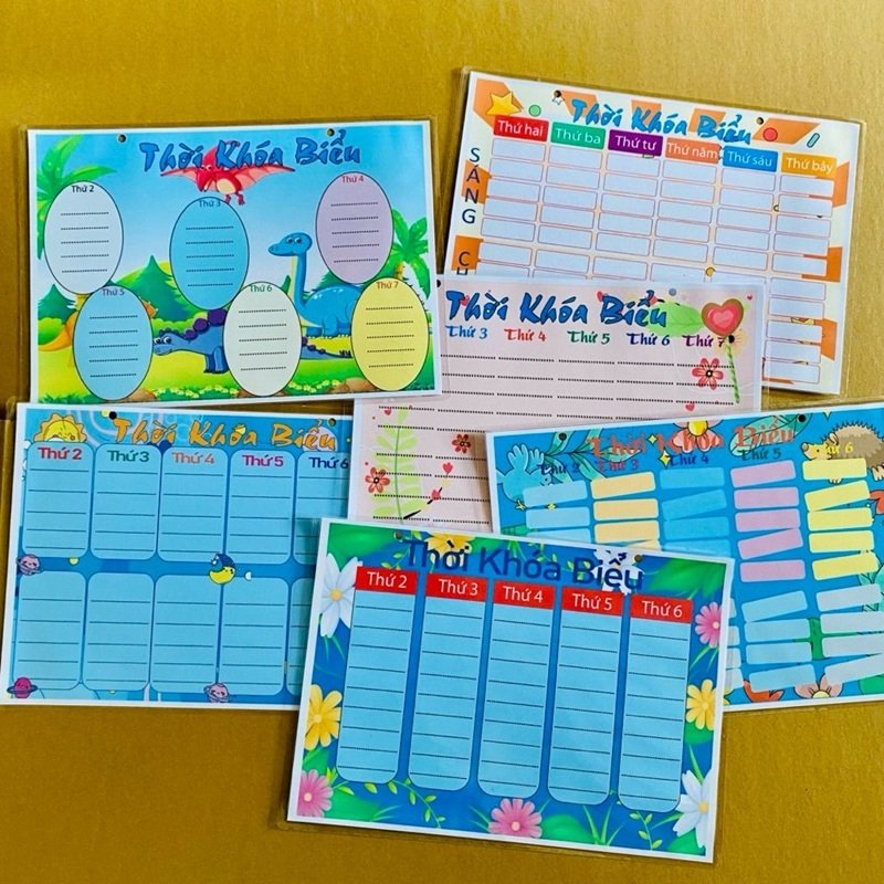 trang trí thời khóa biểu 6