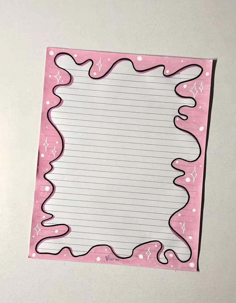 vẽ trang trí viền giấy a4 đẹp 1