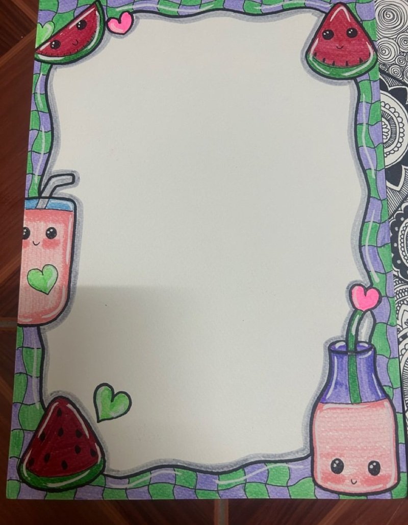 vẽ trang trí viền giấy a4 đẹp 14