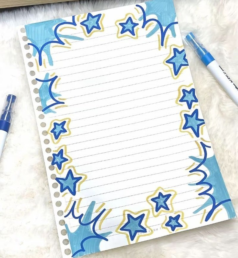 vẽ trang trí viền giấy a4 đẹp 17