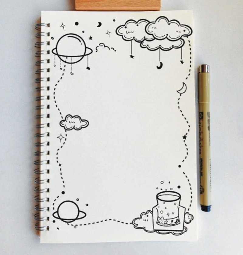 vẽ trang trí viền giấy a4 đẹp 22