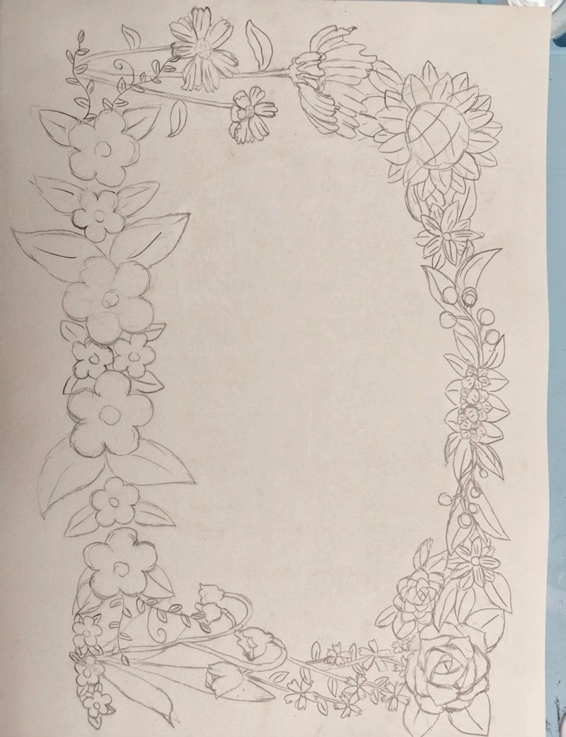 vẽ trang trí viền giấy a4 đẹp 24