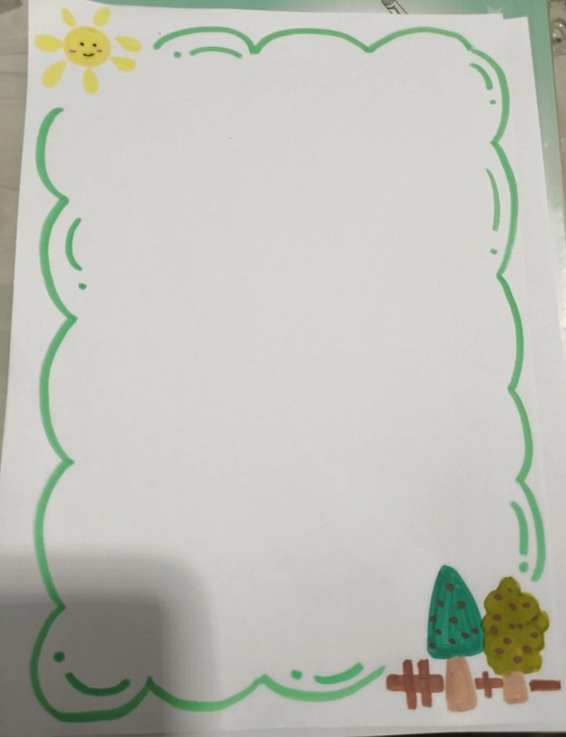 vẽ trang trí viền giấy a4 đẹp 27