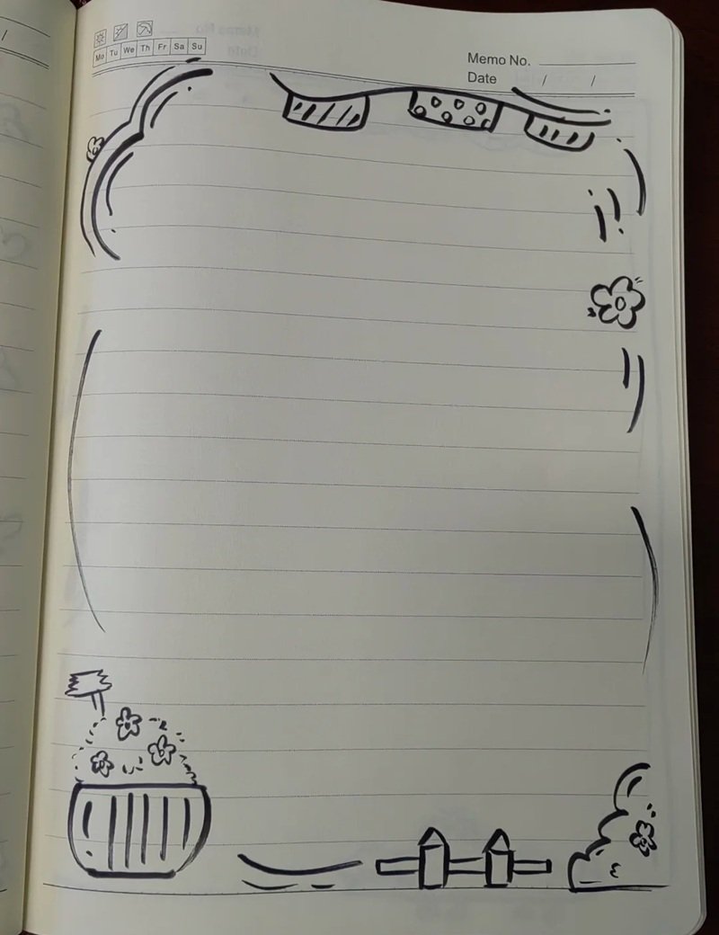 vẽ trang trí viền giấy a4 đẹp 33