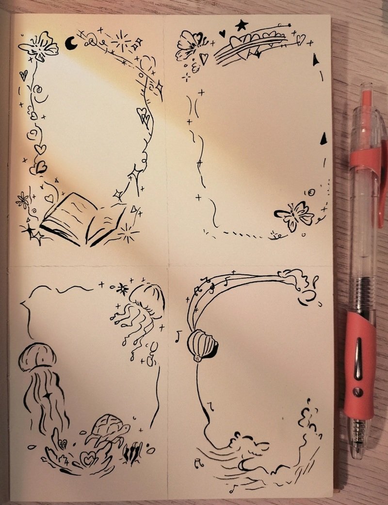 vẽ trang trí viền giấy a4 đẹp 39