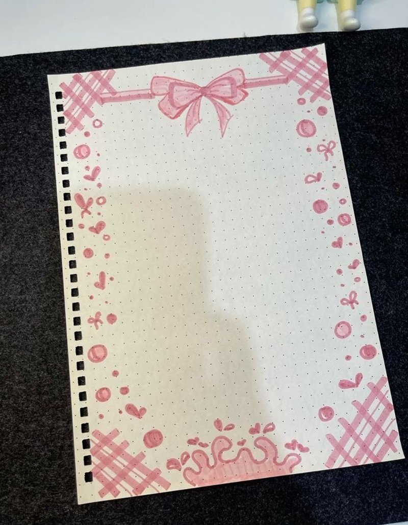 vẽ trang trí viền giấy a4 đẹp 5