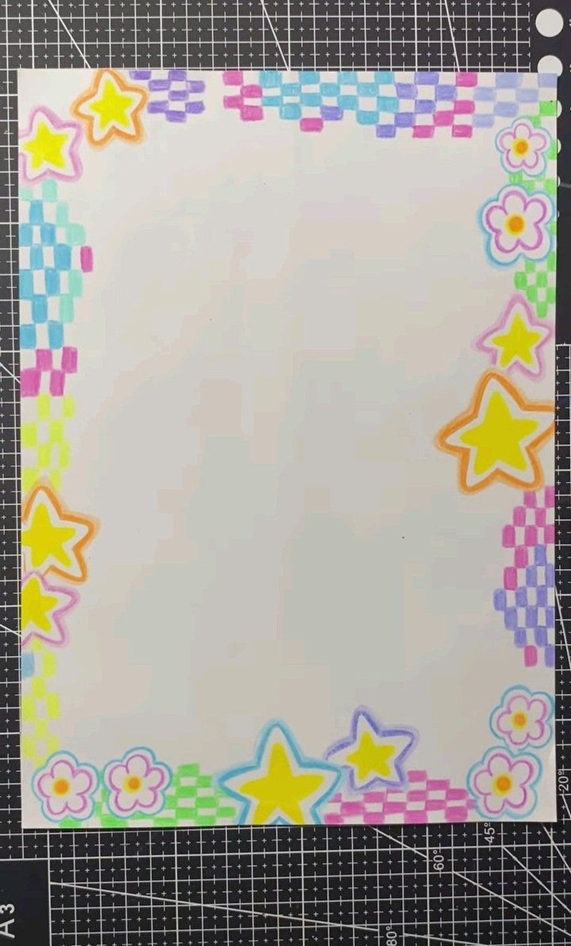 vẽ trang trí viền giấy a4 đẹp 6