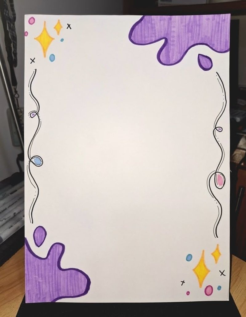 vẽ trang trí viền giấy a4 đẹp 8