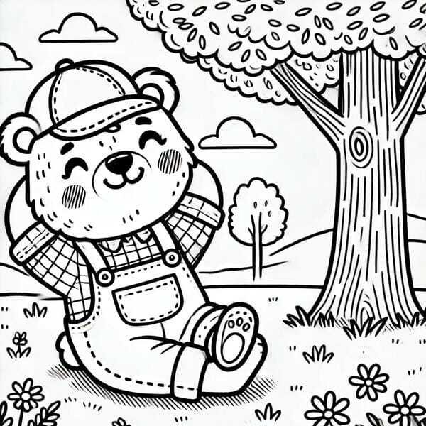 con gấu tô màu