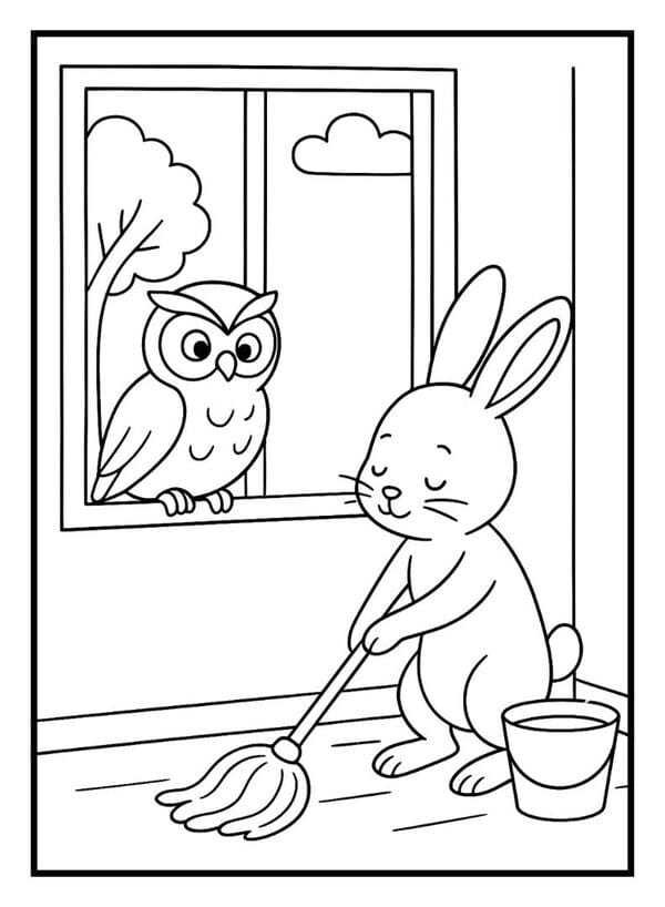 con thỏ tô màu​