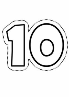 Tải miễn phí 88+ hình tranh tô màu số 10 đẹp cho trẻ từ 3 – 5 tuổi